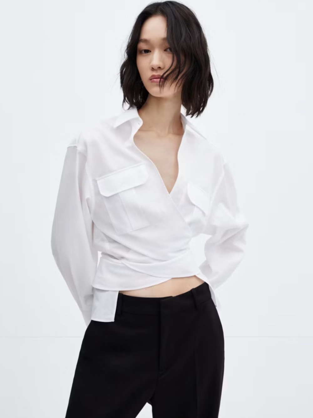 NWT Mango Cotton Cross Shirt - Picture 3 of 6